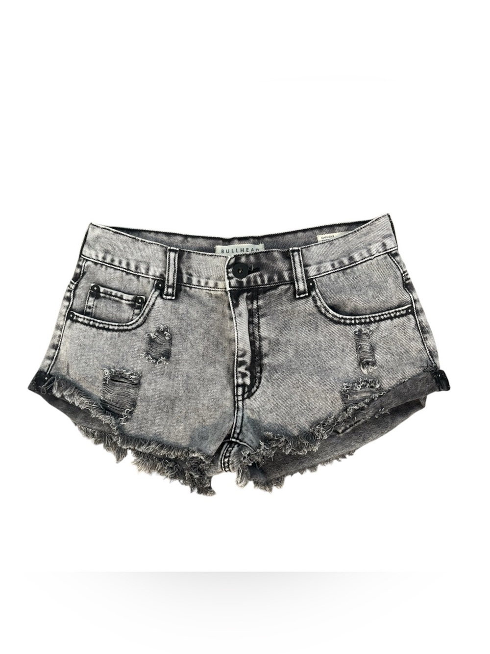 Bullhead Denim Distressed Mini Slouchy Shorts
